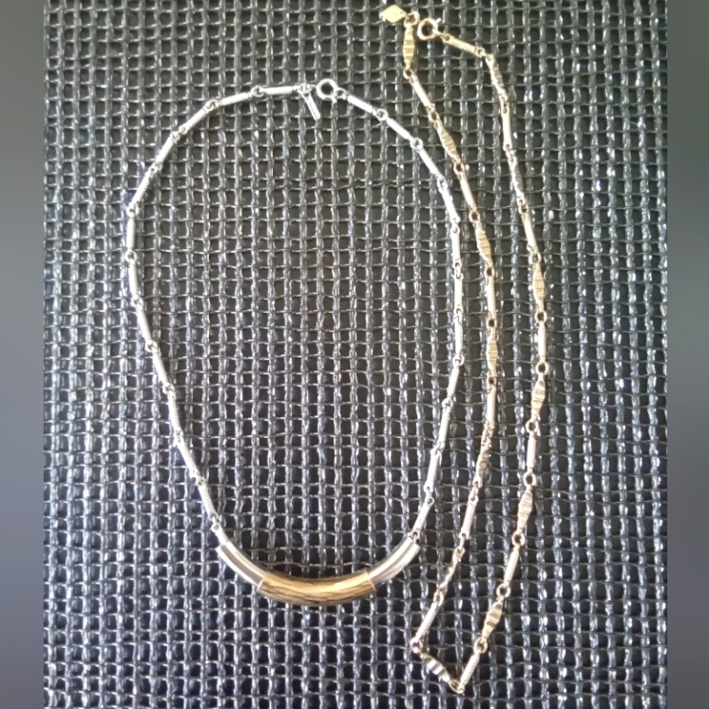 D'Orlan Silver Gold-tone Necklace Lot